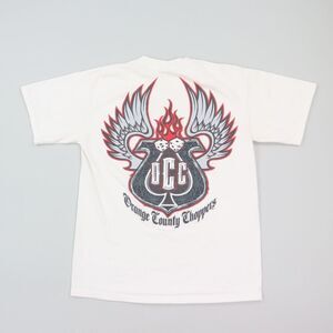 Vintage Y2K Orange County Choppers T-Shirt Dice Flames Wings Biker Tee M Medium